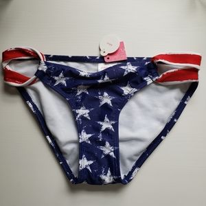 Target XS red white and blue bikini bottom